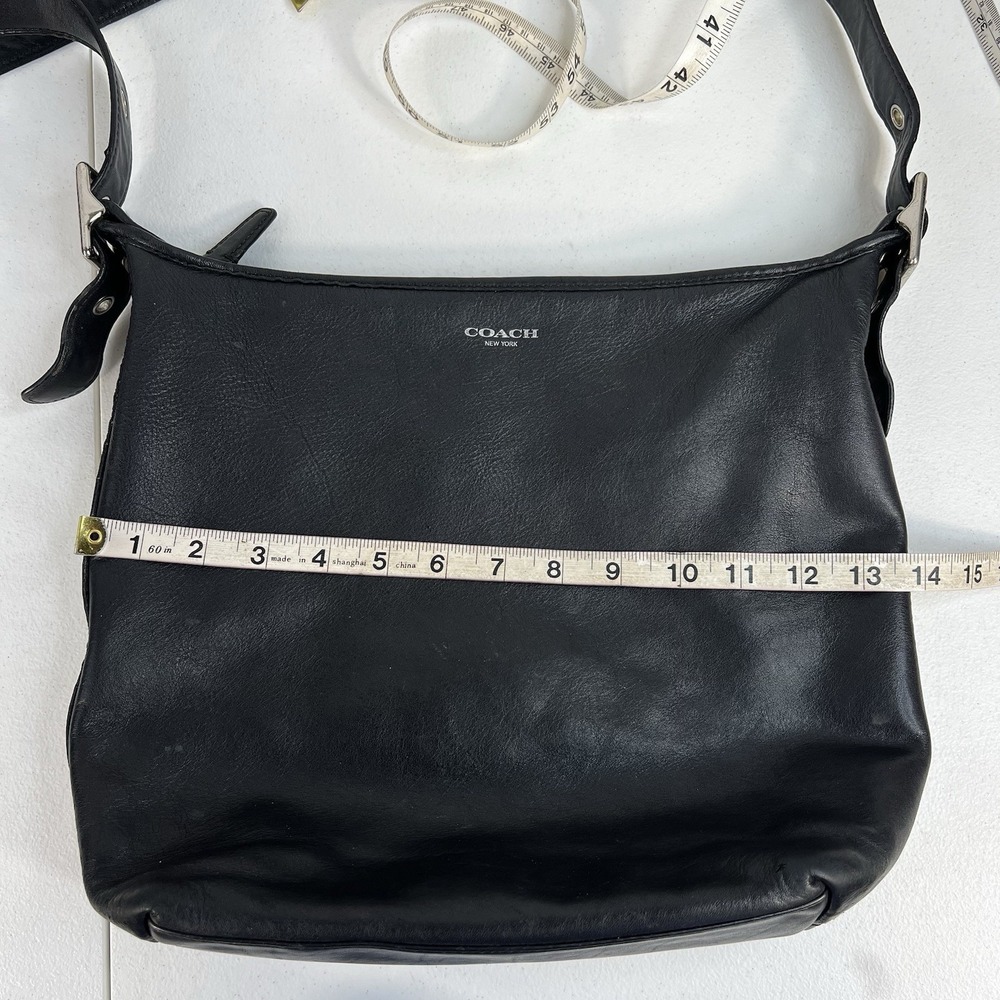 Coach Medium Shoulder Bag Legacy Penny Hobo 19889 Silver Hardware‎ Black Leather - Picture 15 of 16